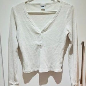 White Long Sleeve Artizia Tna Top Size Medium